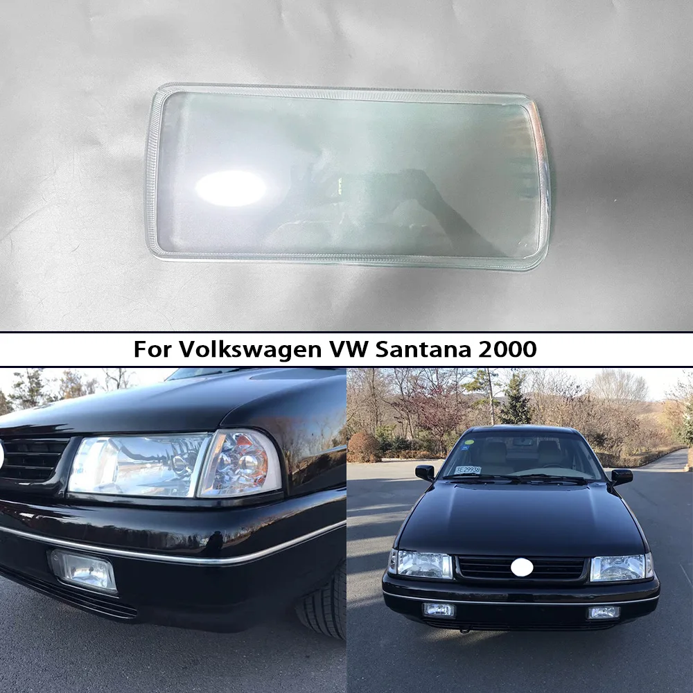 

For Volkswagen VW Santana 2000 A Pair 2PCS Car Headlight Cover Transparent Lampshade Shell Replace Original Glass Headlamp Lens