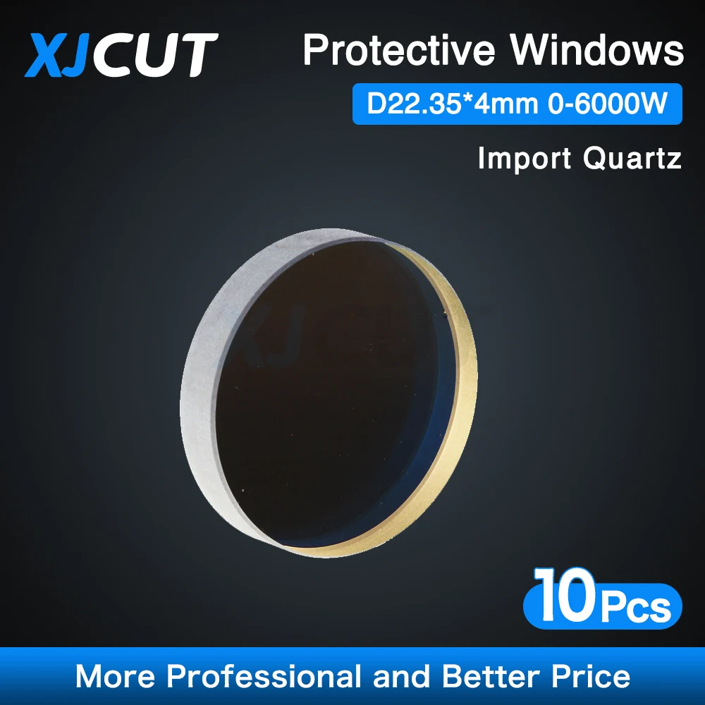 10pcs/Lot Precitec Laser Protective Lens/Windows 22.35x4mm 0-6000W Import Quartz 1064nm For Precitec WSX Fiber Laser Cutting