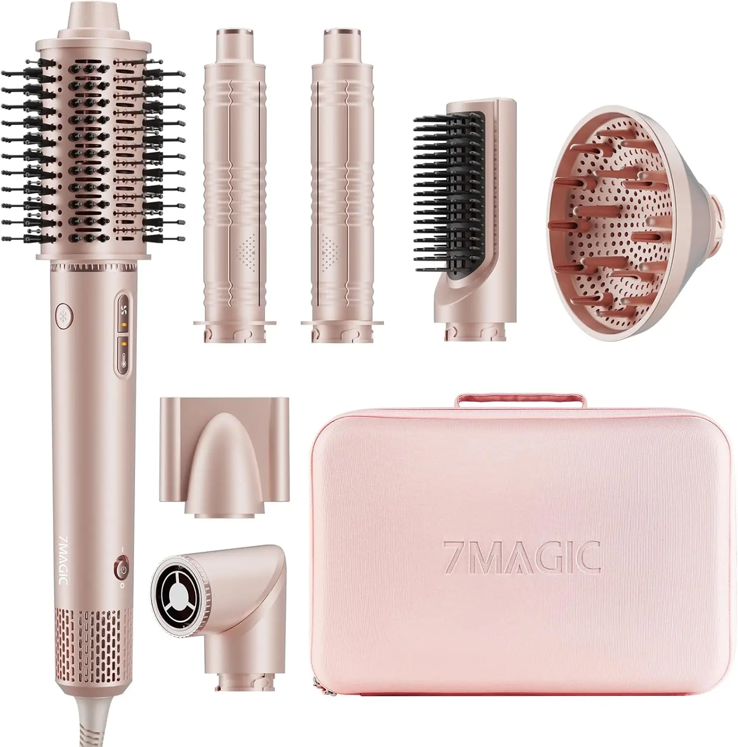 7-in-1 Hot Air Styler & Hair Dryer Brush, 110,000 RPM High-Speed with Negative Ions for Fast Drying and Frizz-Free Styling