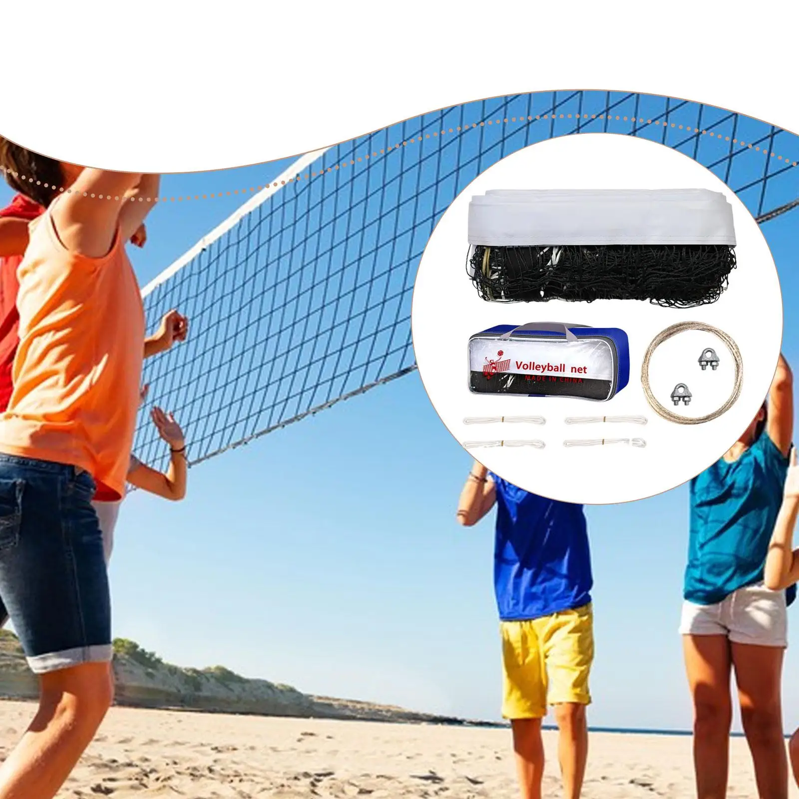 

Портативная сетка для пляжного волейбола, дышащая, для занятий спортом в бассейне в помещении