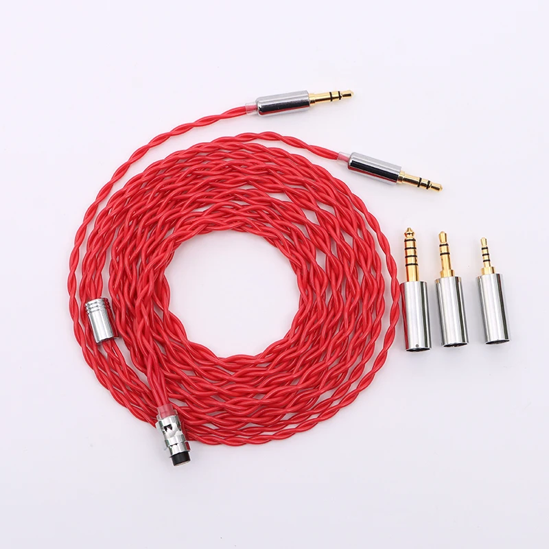 ivipQ-213 7N OCC Spina modulare (2,5 mm + 3,5 mm + 4,4 mm) Cavo di ricambio per cuffie per HD650 HD800 HIFIMAN ANANDA T3-03 D9200