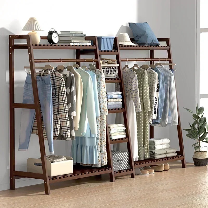 

Minimalist Floor Standing Clothes Rack Stand Wardrobe Bamboo Clothes Rack Bedroom Glamm Modern Pared Home Eccessories