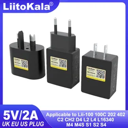 Liitokala-携帯電話アダプター,旅行用,5v/2a,EU/us/ukプラグ