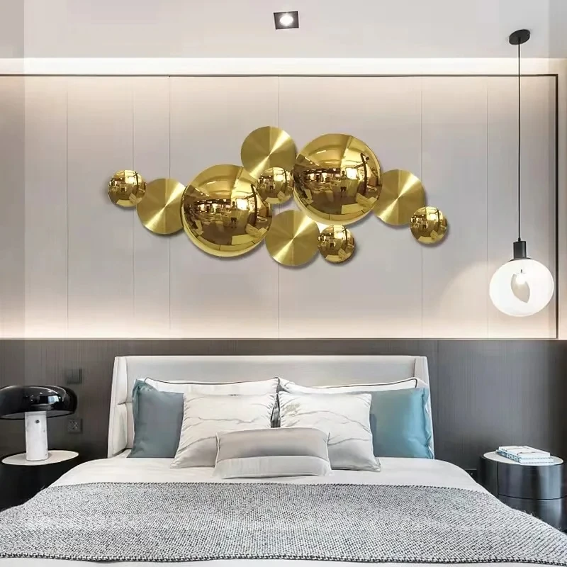 

CX208EC Nordic Minimalist Background Wall Lamps Luxury Atmosphere Dimensional Disc Combination Decoration Restaurant Hotel Lobby