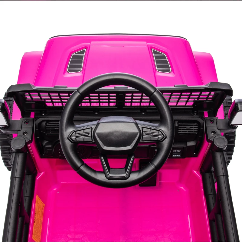 Voiture électrique rose pour enfants de 3 ans, conduite confortable pour Parents, phares LED télécommandés, jouet de sécurité pour enfants