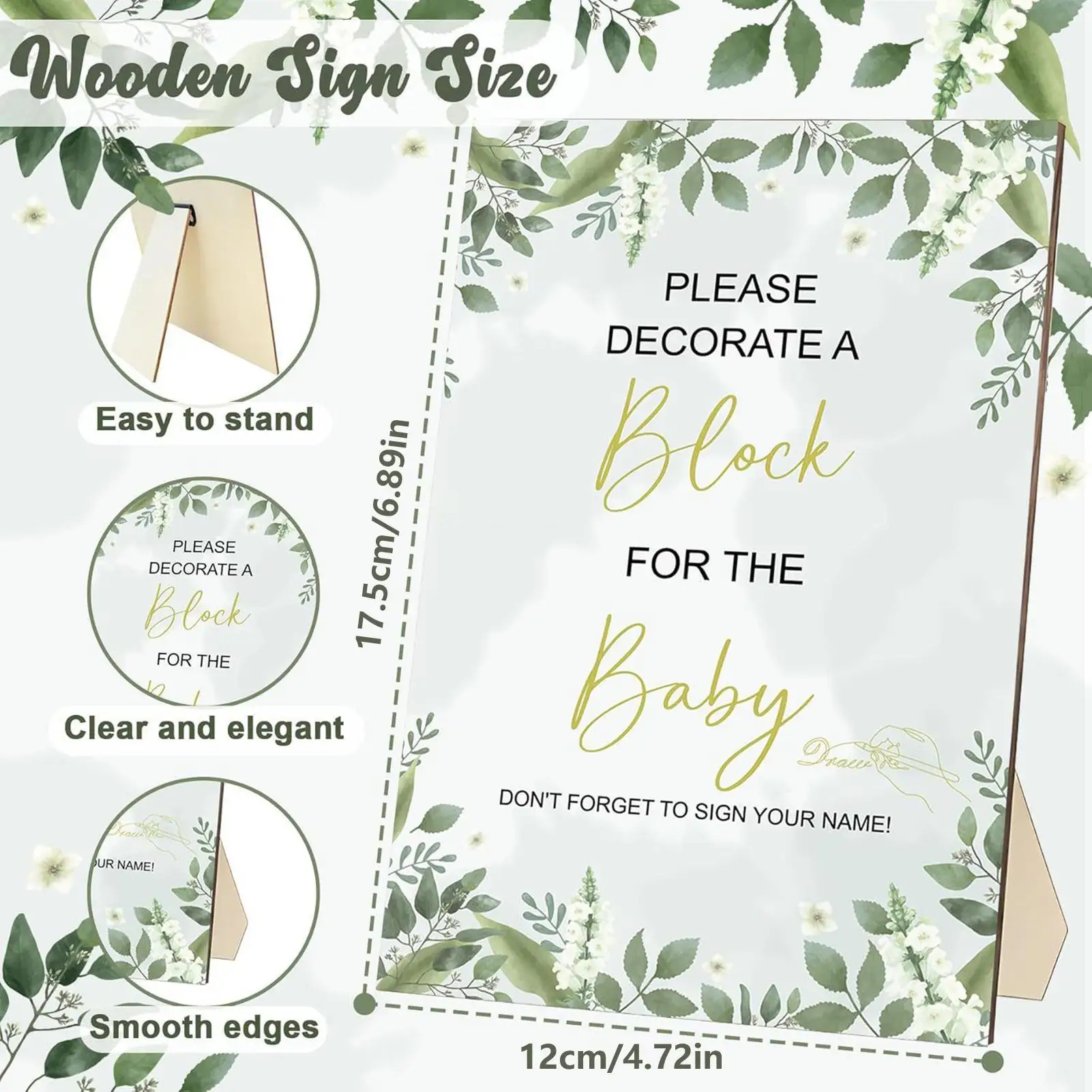 ชุดบล็อกตกแต่งงานเลี้ยงฉลองเบบี้ชาวเวอร์ ของที่ระลึก ของเล่นสร้างสรรค์ บล็อกตกแต่ง สำหรับงานเฉลิมฉลองเปิดเผยเพศลูกน้อย และงานฉลองครบ 100 วัน