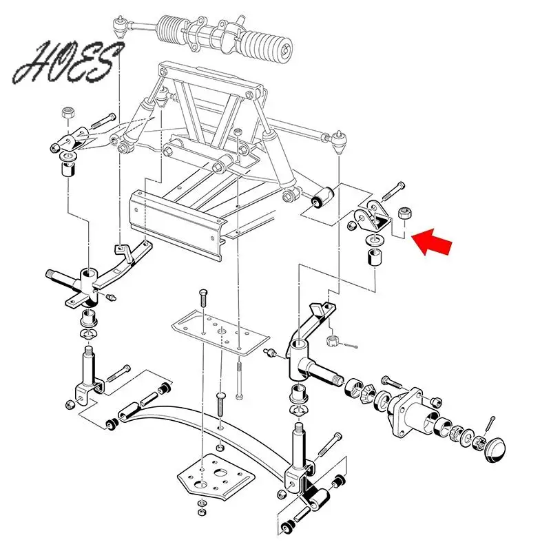 

HOES-Delta Upper Clevis для газовой и электрической тележки для гольфа Club Car DS 1993+ заменяет 1016384