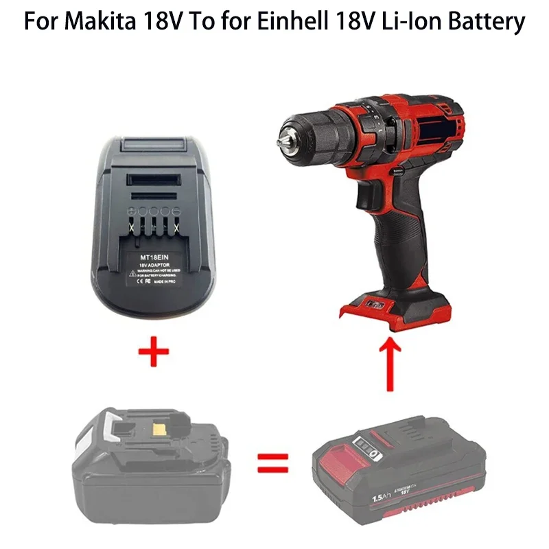 Battery Adapter Converter for Makita 18V Li-ion Battery To for Einhell 18V Lithium Battery Cordless Power Drill/Driver Tools