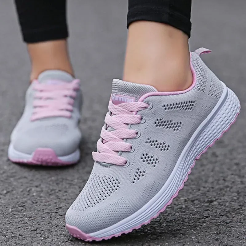 Yrzl Womens Sneakers Mode Lichtgewicht Comfortabele Mesh Ademende Sneakers Paar Sportschoenen Outdoor Tennisschoenen Voor Dames