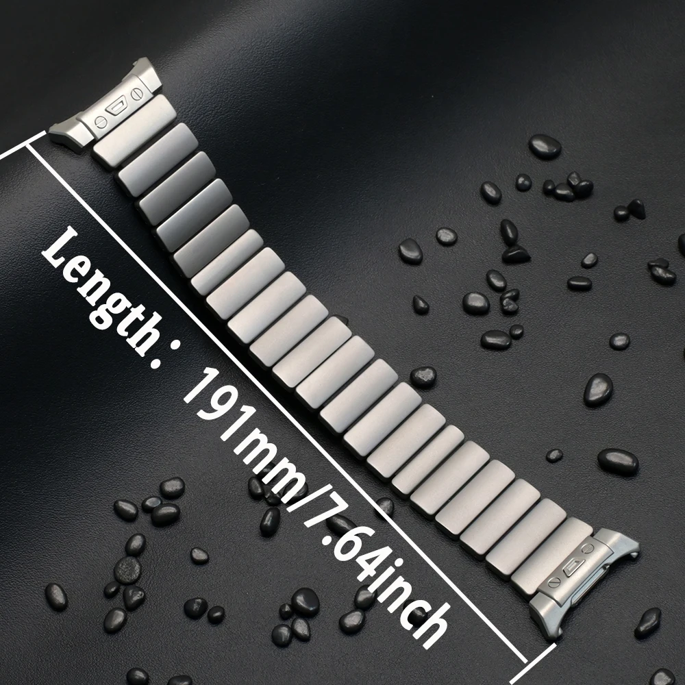 الرجال الفاخرة التيتانيوم حزام لساعة سامسونج جالاكسي الترا 2025 47 مللي متر المعادن المطاط سوار المعصم لساعة جالاكسي الترا 2024 47 مللي متر #2