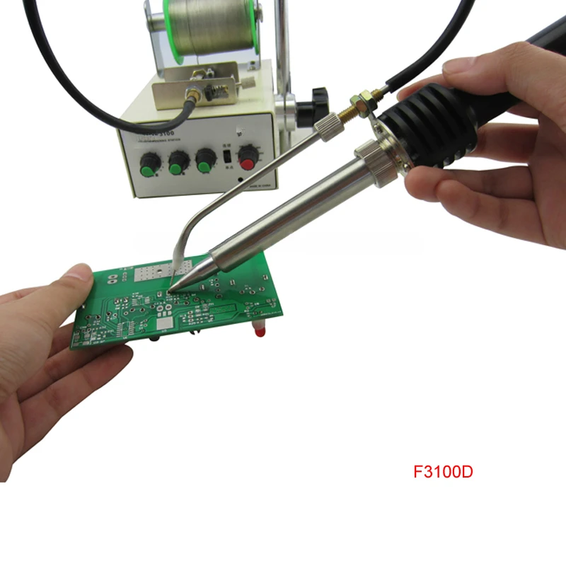 1pc Automatic Tin Feeding Machine Constant Temperature Soldering Iron Teclast Multi-function Foot Soldering Machine F3100D