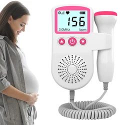 3.0MHz Ultrasound Baby Heart Rate Detector Pregnant Backlight Baby Heartbeat Monitor Household Women Doppler Fetal Stethoscope