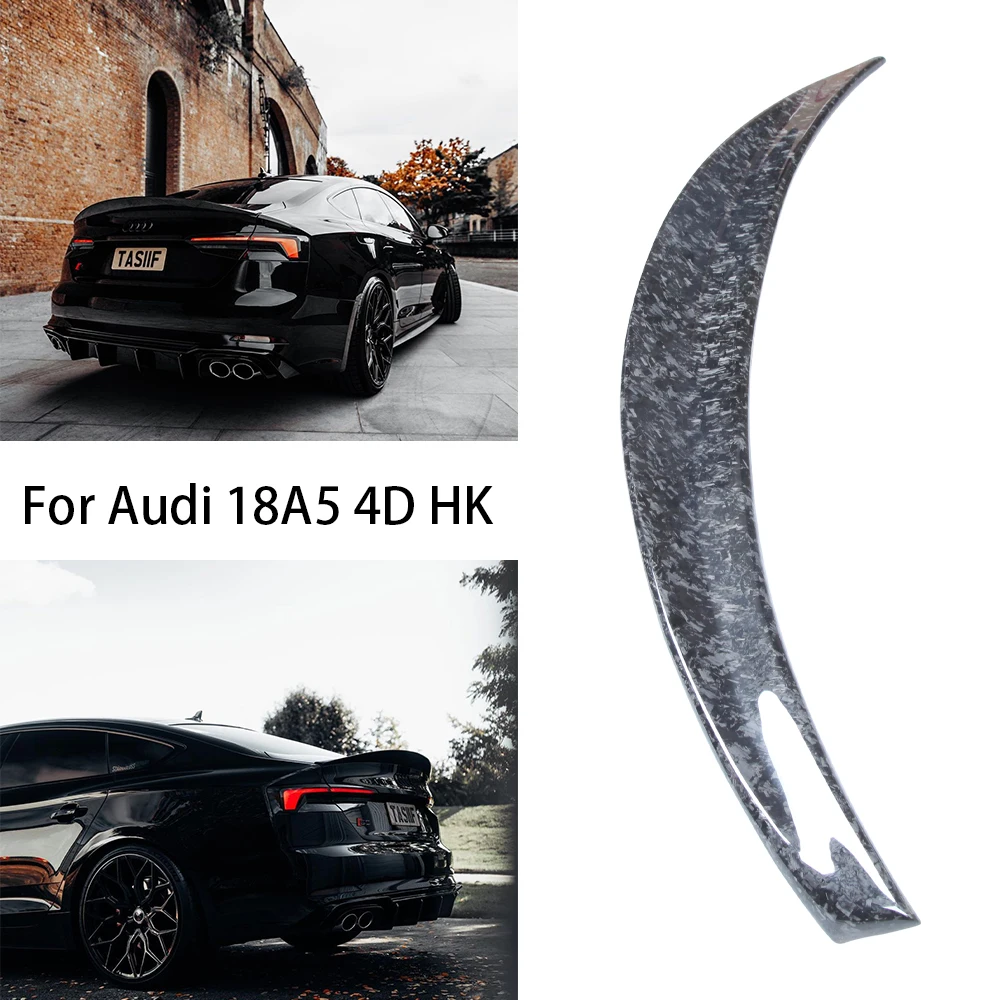 

For AUDI A5 S5 RS5 B9 4Door Sportback HK Style Forged carbon fiber Rear Spoiler Trunk Wing 2016-2025