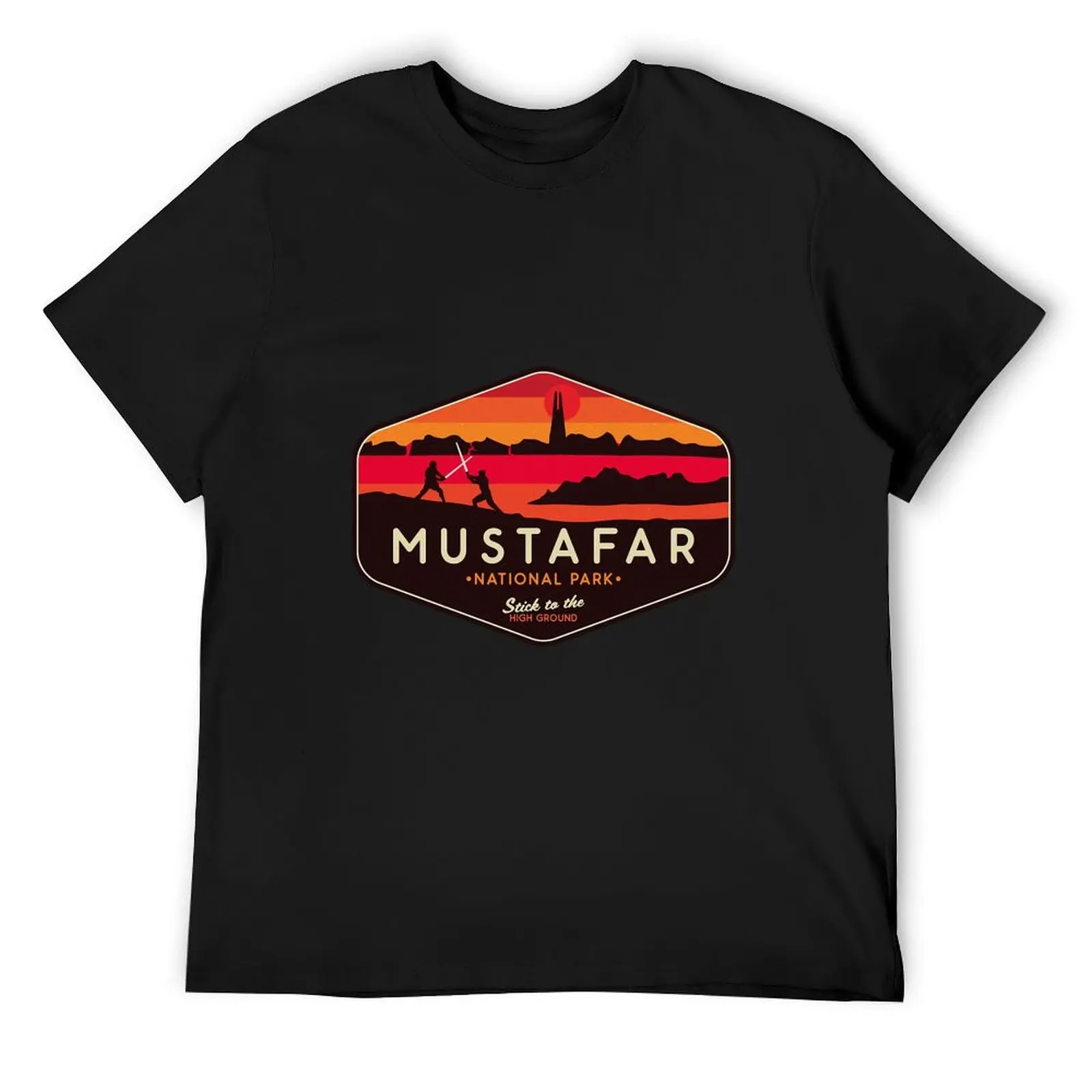 Mustafar National Park T-Shirt anime stuff street wear plain white t shirts men