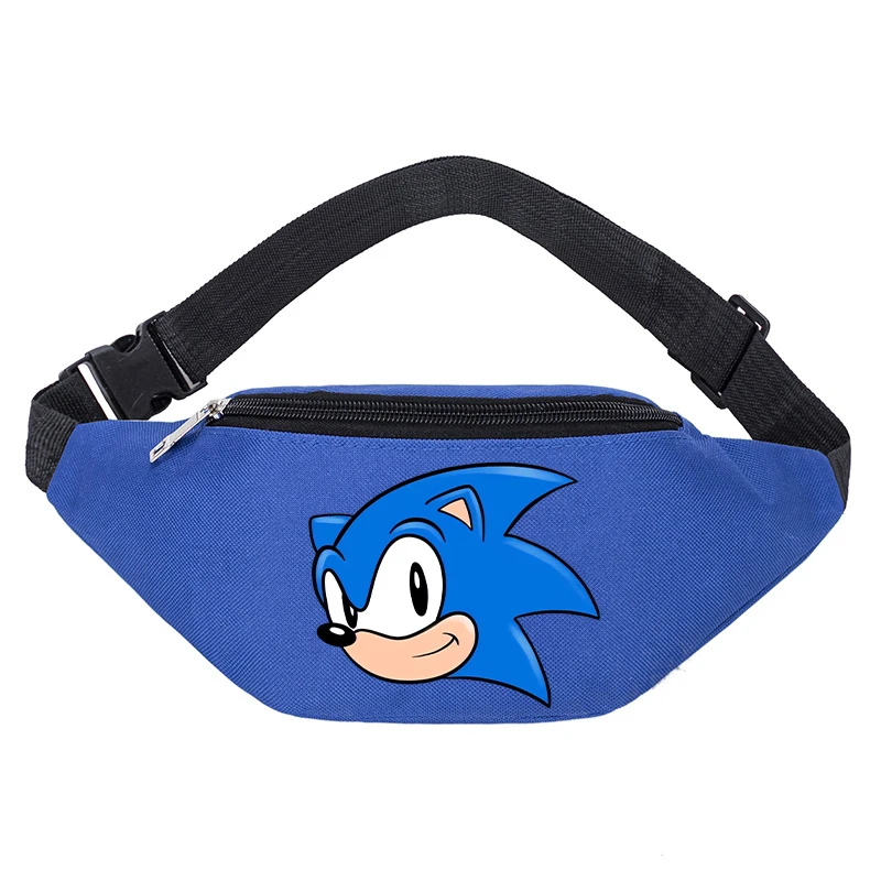 New Sonics Crossbody Bag for Kids Cute Cartoon Anime Printed Bags Boys Waist Bag Portable Storage Bag Children Birthday Gifts