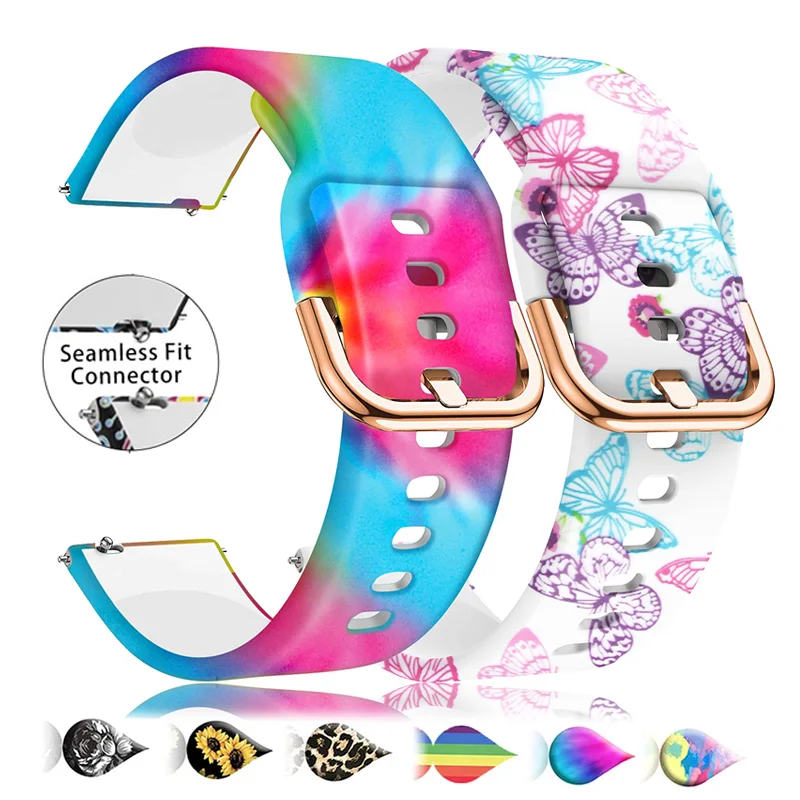 22mm band For Amazfit GTS/4/2/2e/3 GTS2 Mini/GTR 4/3/Pro/GTR2/2e/stratos 20mm Printed Bracelet Amazfit Bip/U/S/lite Watch strap