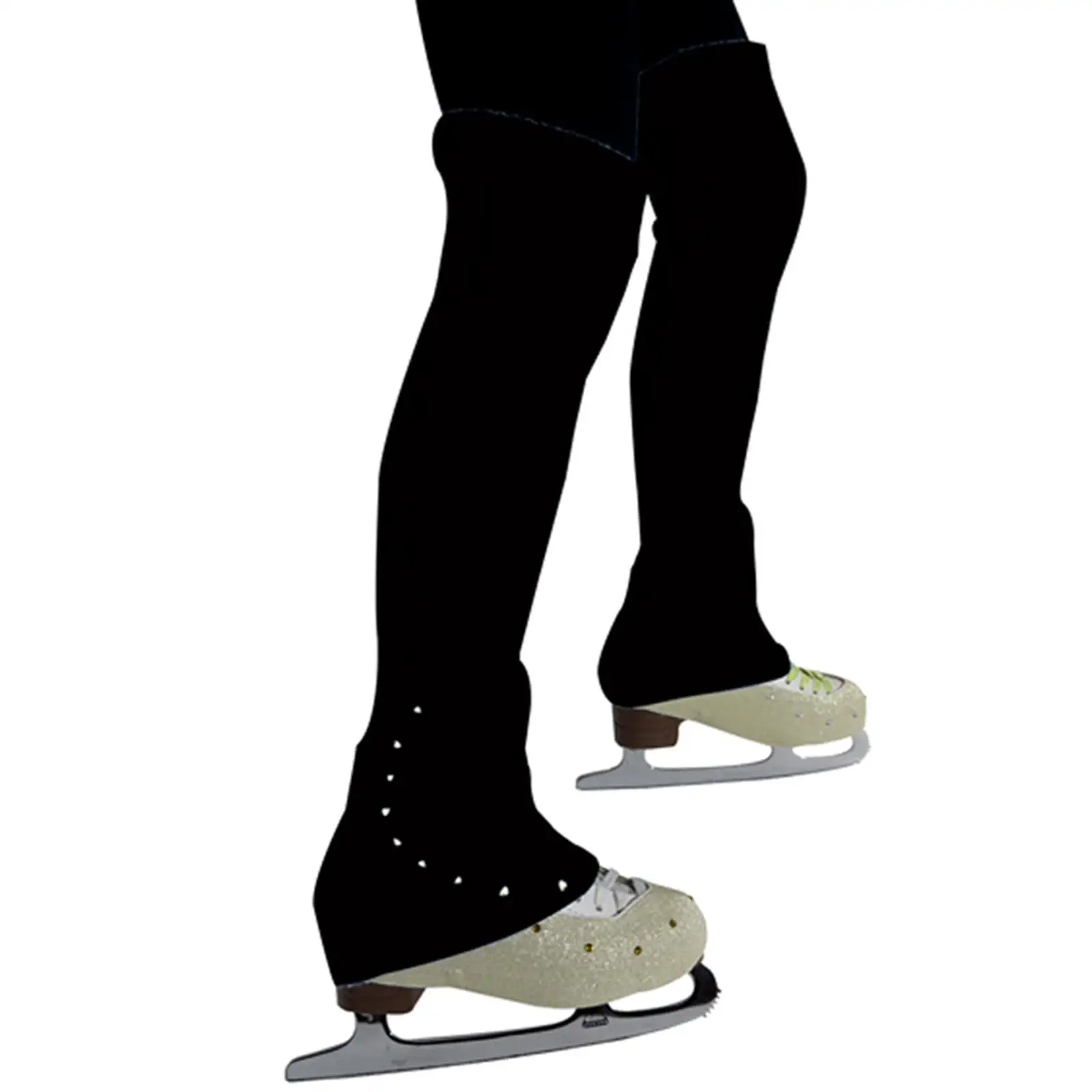 Jambières Longues Patinage Artistique Pour Femmes - Longueur 45 Cm - Polyester - Pour Sport, Danse, Patinage Sur Glace - Avec Sacs à Chaussures - 10