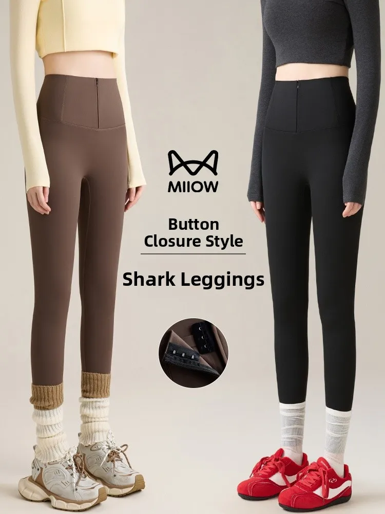 

Брюки для йоги с высокой талией, женская верхняя одежда, новинка 2025 года, на пуговицах, высокие эластичные брюки базового слоя, утягивающие брюки с высокой талией