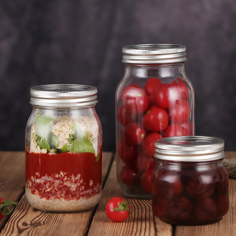 

10 Pcs Tinplate Jar Lids Sealing Covers Reusable Sturdy Smooth Edge Leakproof Home Canning Practical Storage Food Grade