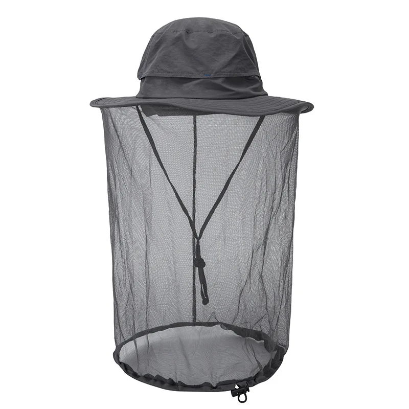 Outdoor 360 Mosquito-proof Fishing Umbrella Hat UV Protection Head Net Sun Hat Face Protection Insect Netting Bug Face hat