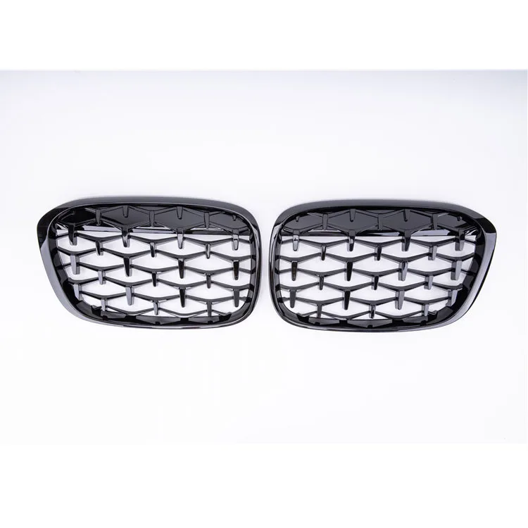 

Auto Parts ABS Diamonds Gloss Black Auto Grille Hot Sale Dual Front Bumper Grille for BMW X1 F48 F49 2016-2019
