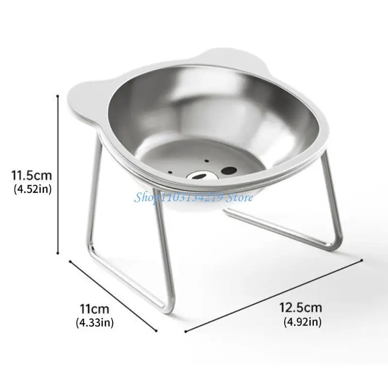 N5KC القطط المرتفعة وعاء رفع القطط وعاء الطعام أطباق ماء داخلي القطط الكلب الصغيرة