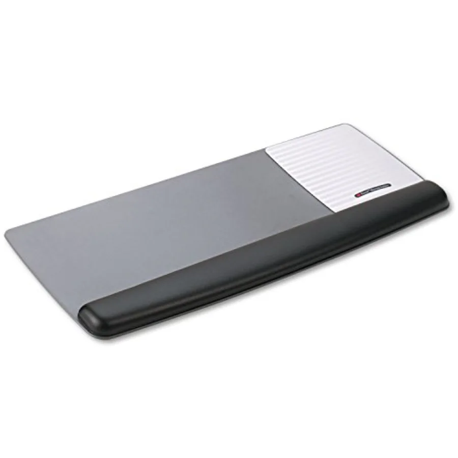 MMMWR422LE - Gel Mouse Pad with Keyboard Rest and Wrist Support in Black Ergonomic Design for Comfortable Long-Term Use