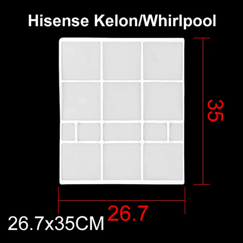 مجموعات مرشحات مكيف الهواء المخصصة لـ Kelon Whirlpool نماذج مختلفة (1p/1.5p/2P) قطع غيار الأجهزة المنزلية المخصصة للآلة القديمة