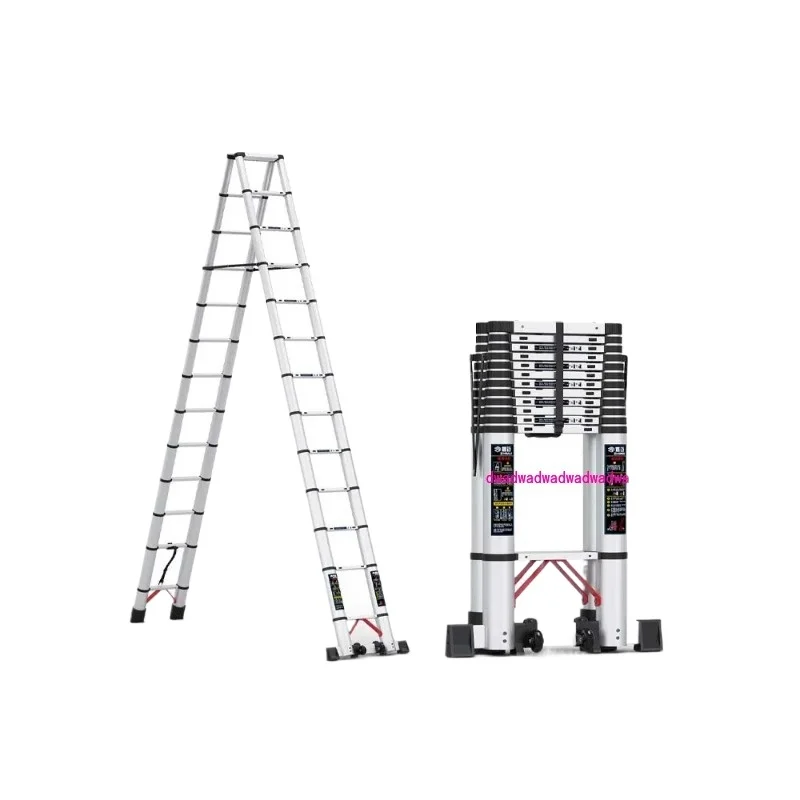 

Double Sided Multifunctional Hinge Type Telescopic Ladder, Household Portable Elevator, Thickened Steel Pipe Engineering Ladder