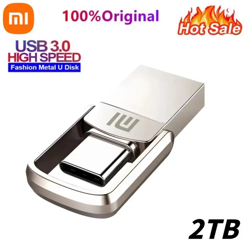 Mijia Xiaomi 2TB Metal USB Flash Drives USB 3.0 High Speed Mutual Transmission Portable Type-C Interface U Disk For Computer