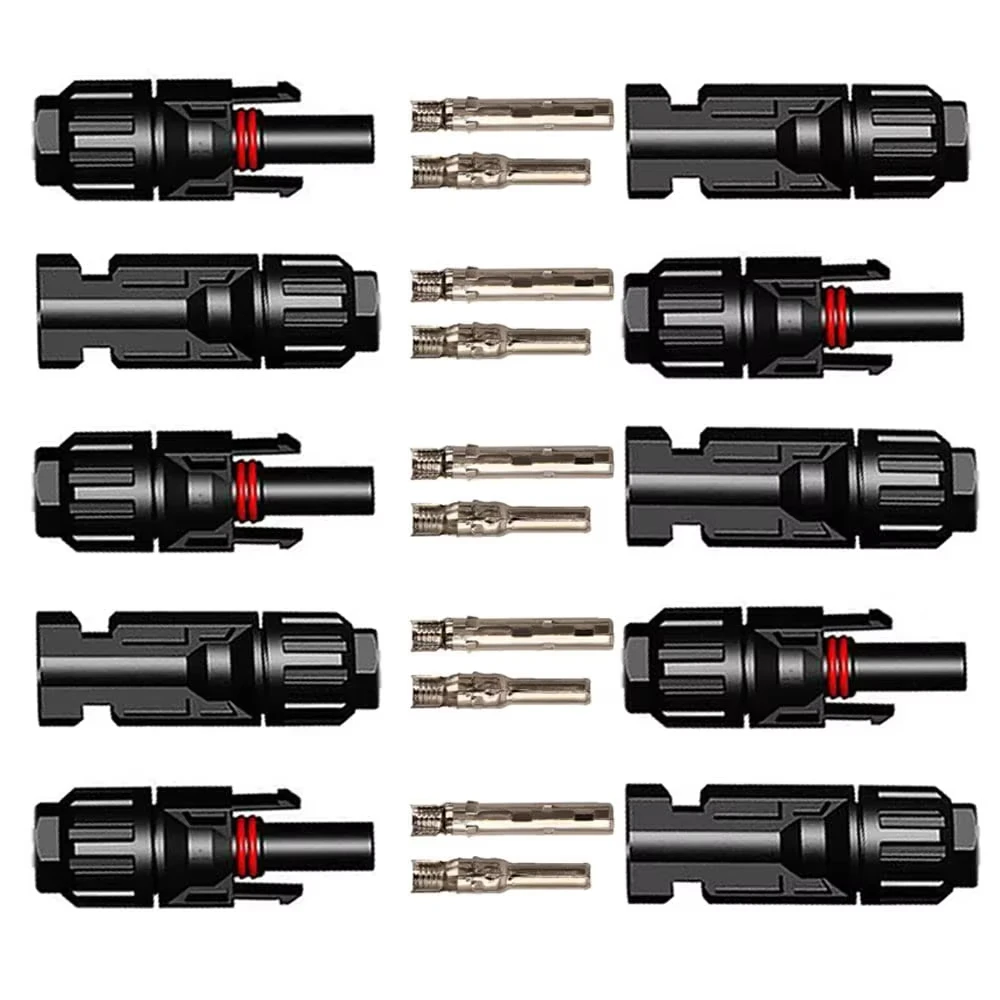 5 Pairs Solar Connectors with 2 Wrenches Waterproof Solar Panel Connectors for Photovoltaic Cables