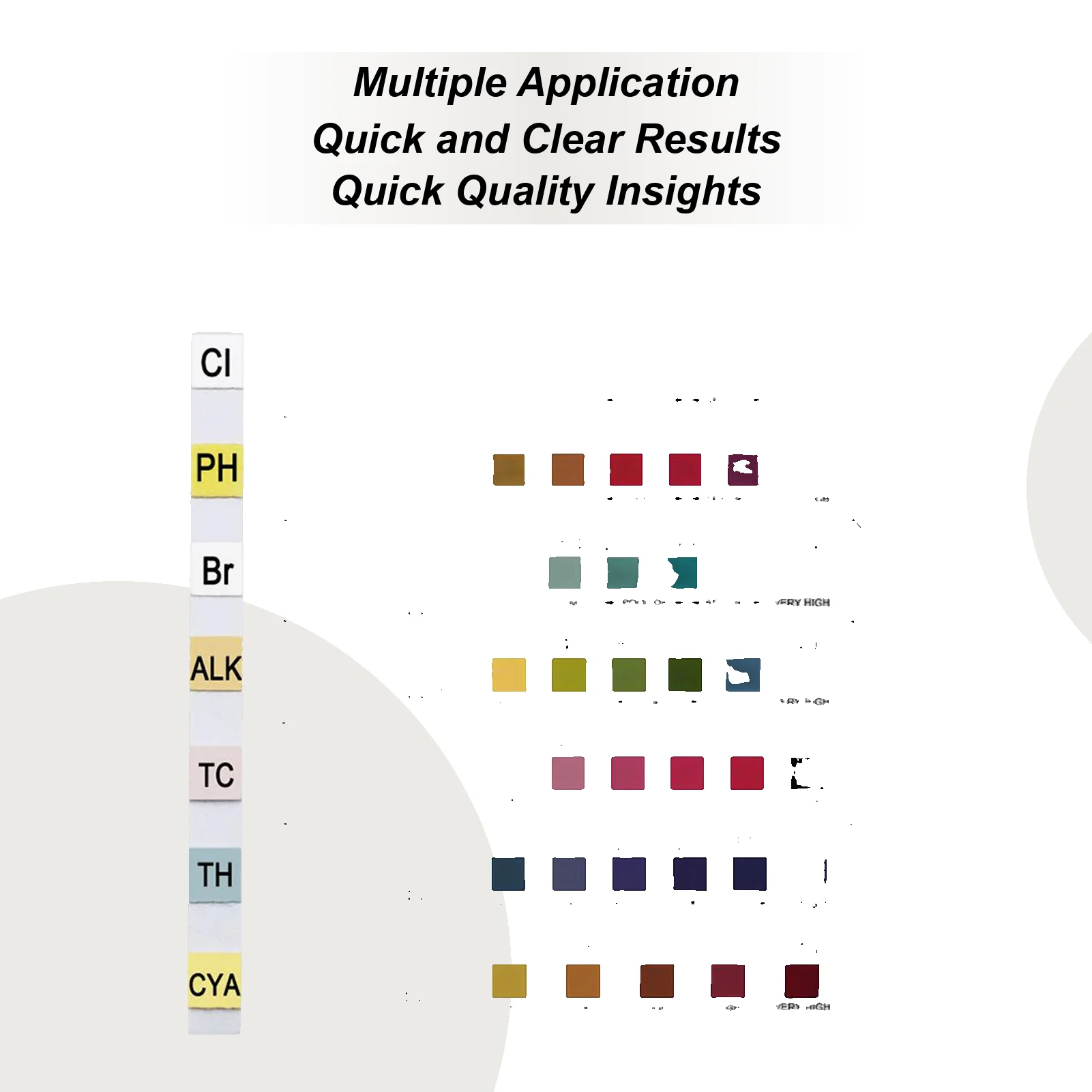 

Тест-полоски для спа, 100 шт., набор для быстрого тестирования бассейна, набор быстрой многофункциональной тестовой бумаги с чистящими средствами для спа-пруда