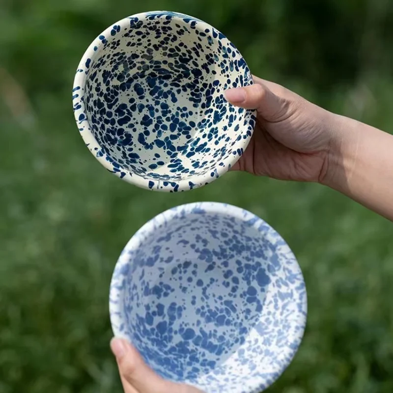 Porcelain Bowl Instagram Style, Ink Splash, Oatmeal, Fruit Salad Bowl, Internet Celebrity Breakfast Bowl, Rice Bowl Microwavable view 3