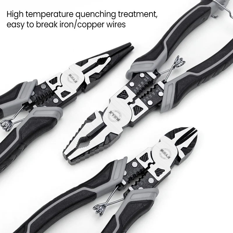 AIRAJ Global Spring Pliers Hardware Wire Pliers Professional Electrician Strong Bite Repair Hand Tools