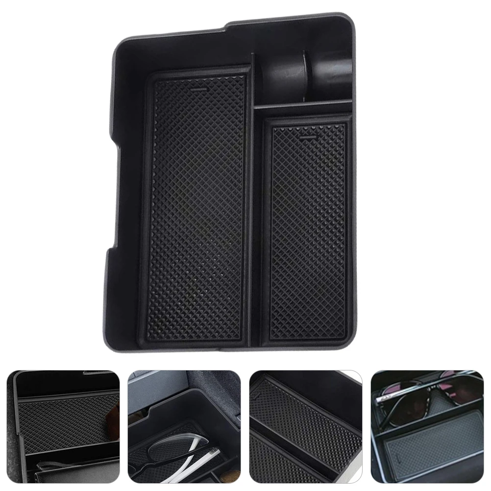 

1pc Car Console Storage Box Durable Plastic Multifunctional Organizer For Large Capacity Center Console Container Auto