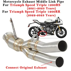 For Triumph Speed Triple 1200 RS RR 2021 2022 2023 Motorcycle Exhaust Escape Modified Muffler Middle Link Pipe Connect Original