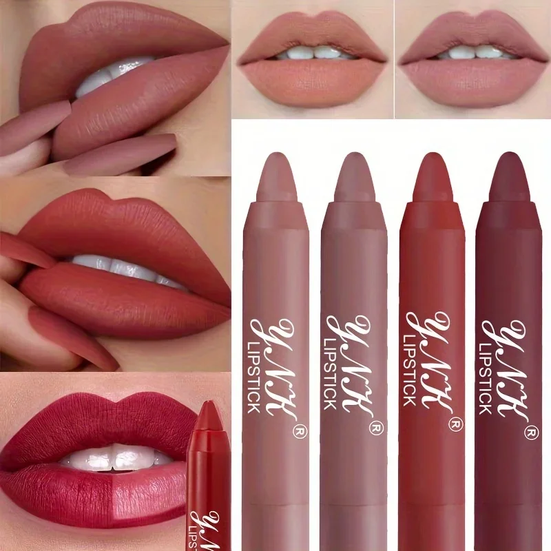 Nude Velvet Matte Lipstick, duradouro, impermeável, renderização, Non-stick Cup Maquiagem, Lip Glaze, Lábios, Lápis Liner, Mulheres Cosméticos