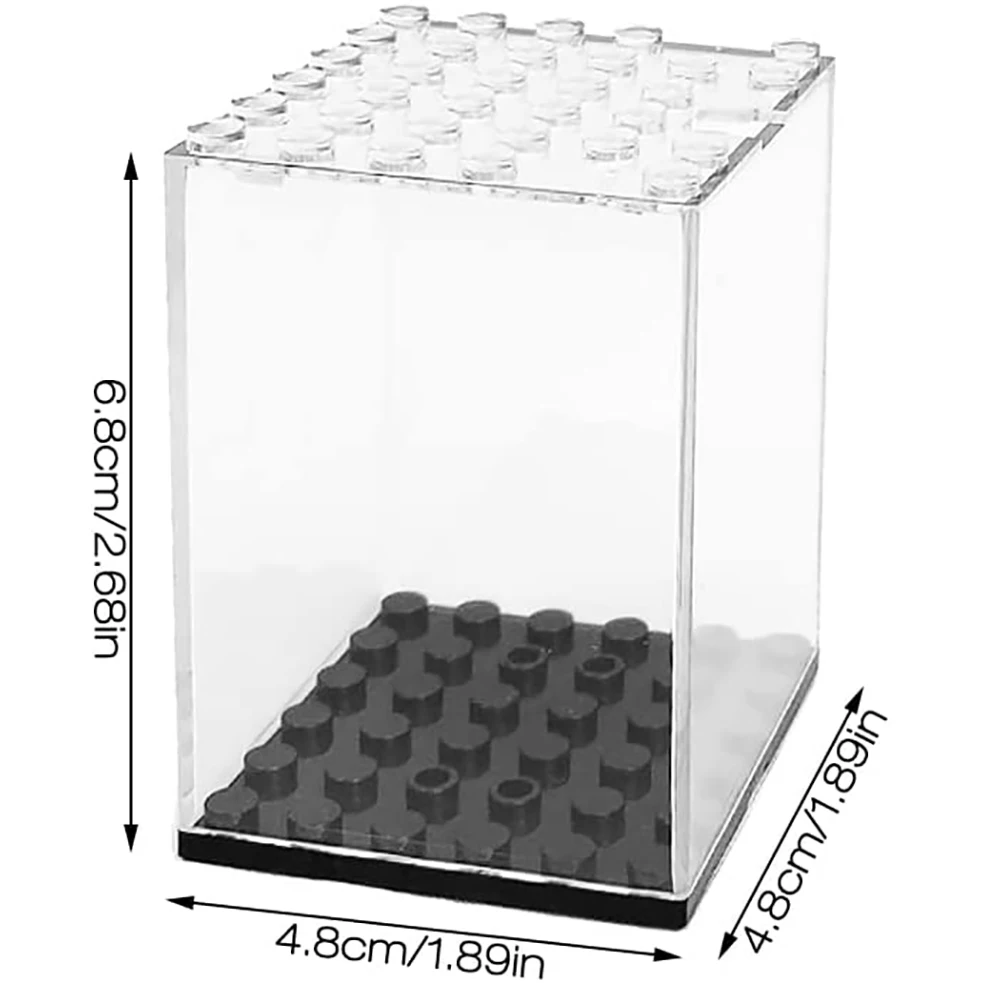 Clear Acrylic Minifigure Display Case - Storage Box for Lego Minifigures Action Figures Blocks Collectibles for Kids Adults