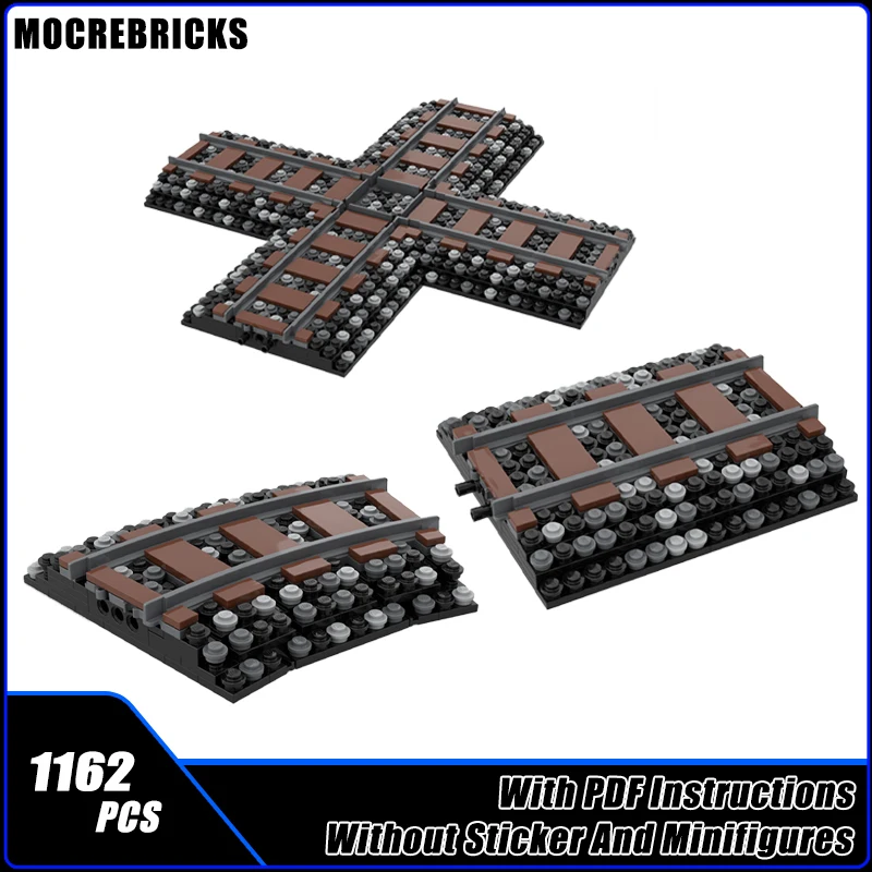 

City Railroad Bridge Model Simple Crossing Rail MOC Assembly Building Blocks Technology Bricks Adult Toys Xmas Gifts