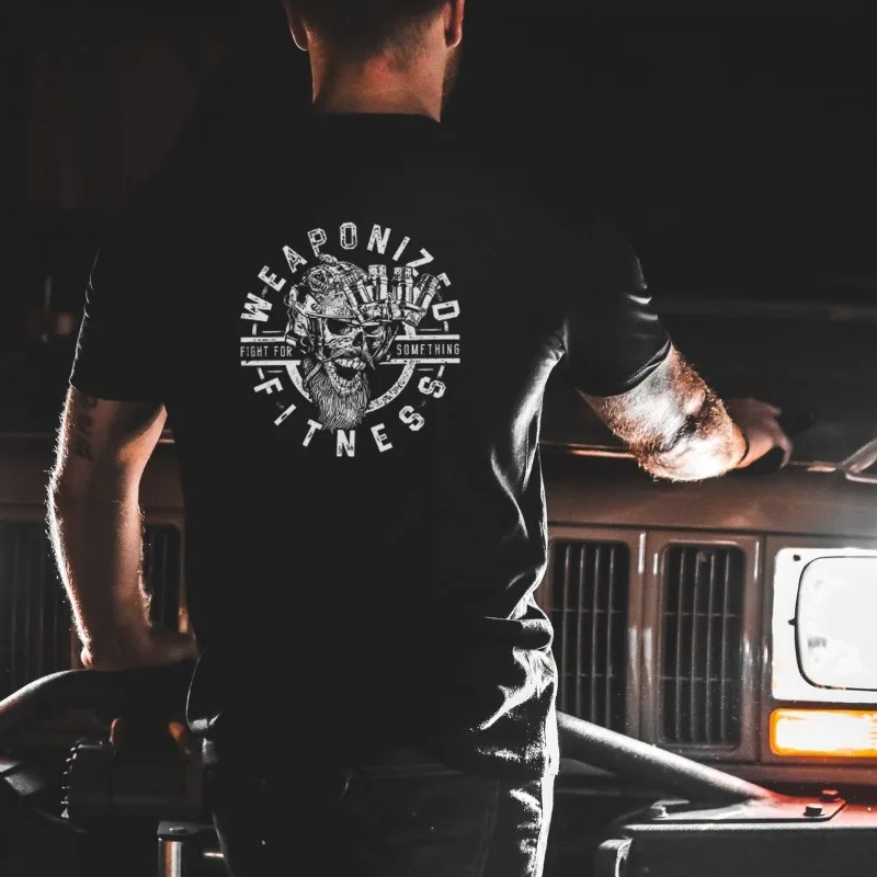 Summer Tough Guy Club Military Wind Sunset Afterglow Crew Neck Short Sleeve T-Shirt Men's T-Shirt Bottom Shirt image 2