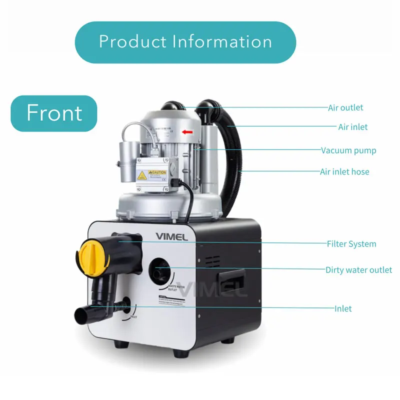 Dental Powerful Suction Unit 1000L/min 750W Supply 2 Chair Strong Saliva Vacuum Pump Machine