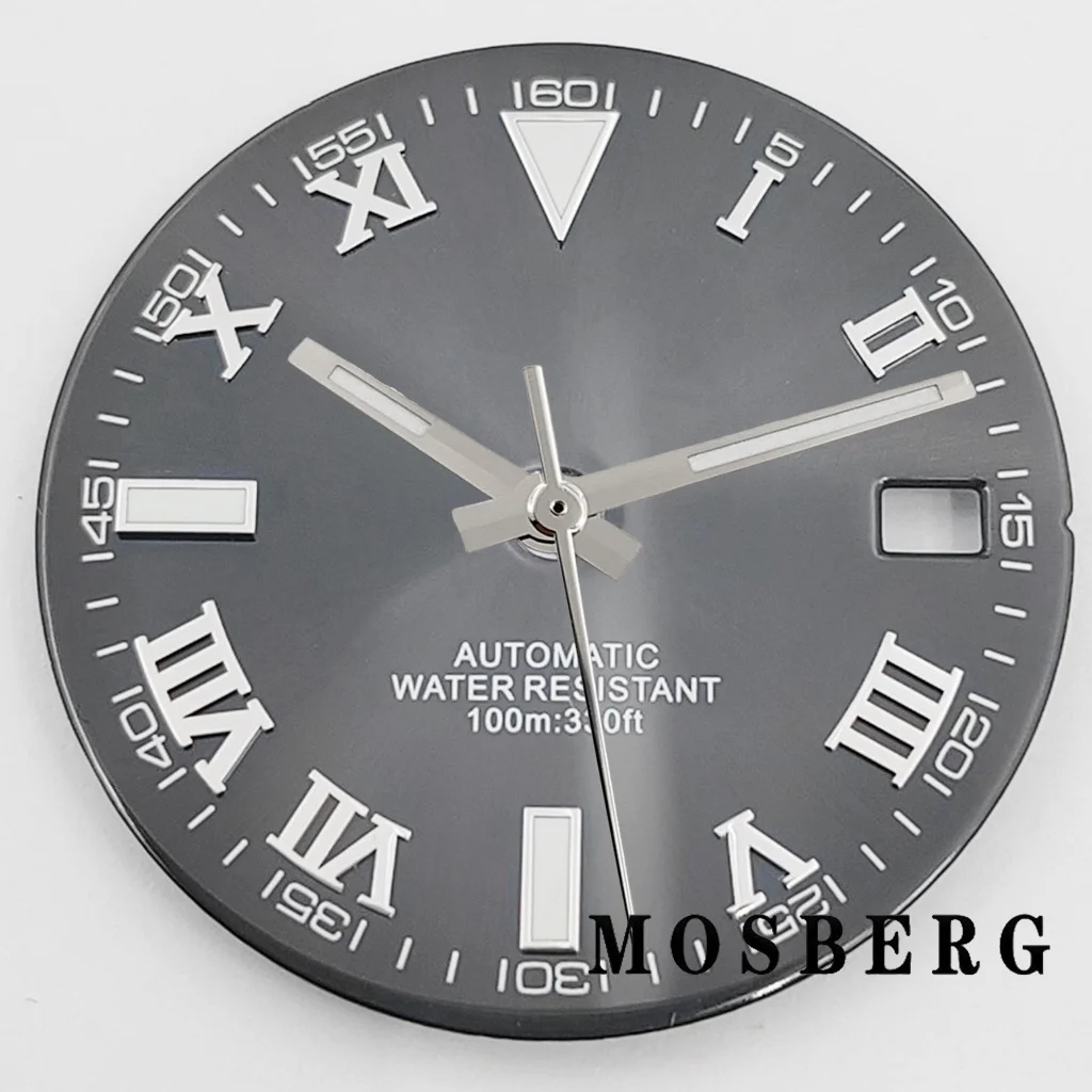 Циферблат часов NH34 NH35 29 мм со стрелками подходит для часов 3,0 часа 3,8 часа, детали автоматического механизма