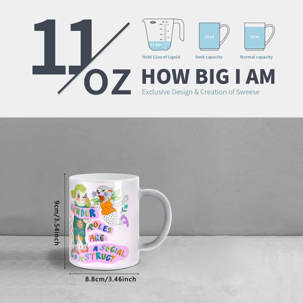 Gender Roles Are A Social ConstructCoffee Mugs And Mug Creative Color Change Tea Cup Ceramic Milk Cups Novelty Gifts