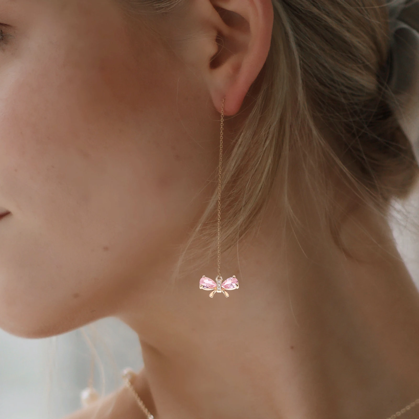 

6pcs Bowknot Charms Copper DIY Earrings Pendant Necklace Bracelet Pink White Yellow Small Size Jewelry Making Supplies