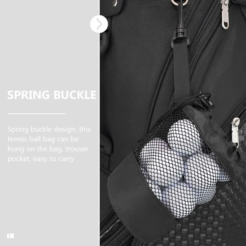 

Breathable Ball Storage Bag Heavy Duty Mesh Nylon with Adjustable Waist Strap and Buckle Closure Large Capacity for Tennis Golf