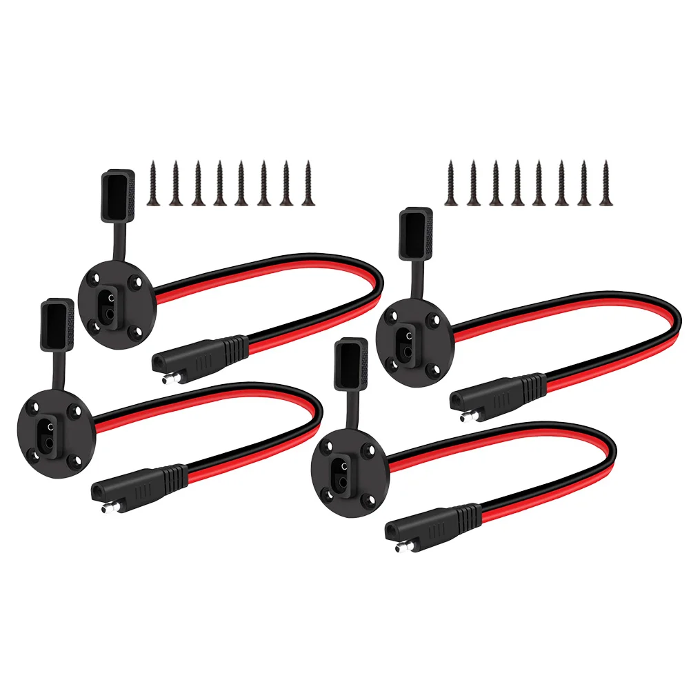 

4 Sets Sae Cable Chargers Portable Mount Cables for Solar Generator Power Connector Panel Plug