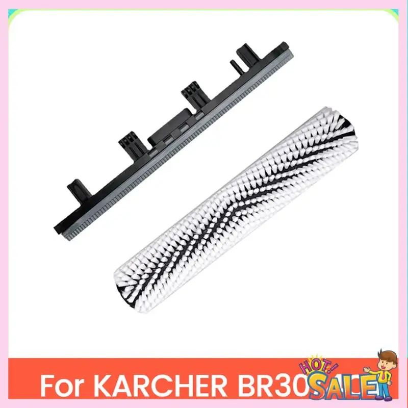 

A88X 2PCS Cleaner Scrubber Roller Brush For KARCHER BR30/4C Oil Resistant Straight Squeegee Absorbent Scraper Oil Strip