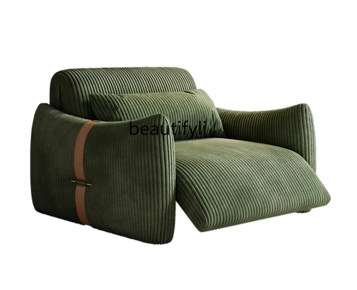 Electric sofa bed Modern simple living room New multi-functional foldable sitting and reclining fabric sofa