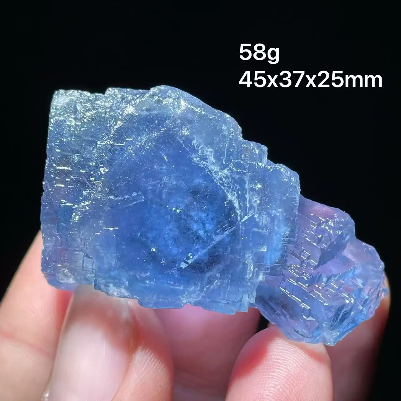 New 100% natural blue fluorite pyrite rainbow beautiful mineral specimen raw stone UV blue from Xuebaoding