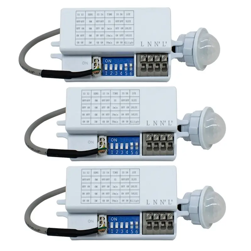 

【FAST-SALE】PIR Presence Sensor Motion Detector Light Switch 220V 110V For Lighting Adjustable For Lighting Time Delay Movement